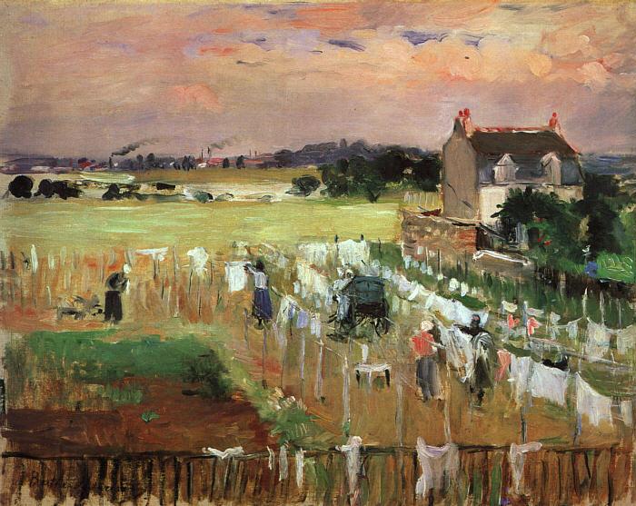 Berthe Morisot Hanging Out the Laundry to Dry China oil painting art